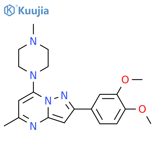 1-2-(3,4-dimethoxyphenyl)-5-methylpyrazolo1,5-apyrimidin-7-yl-4-methylpiperazine structure