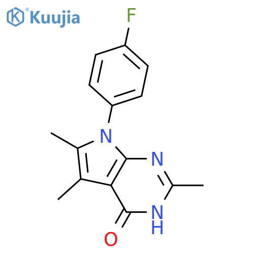 7-(4-Fluorophenyl)-2,5,6-trimethyl-3H-pyrrolo[2,3-d]pyrimidin-4(7H)-one structure