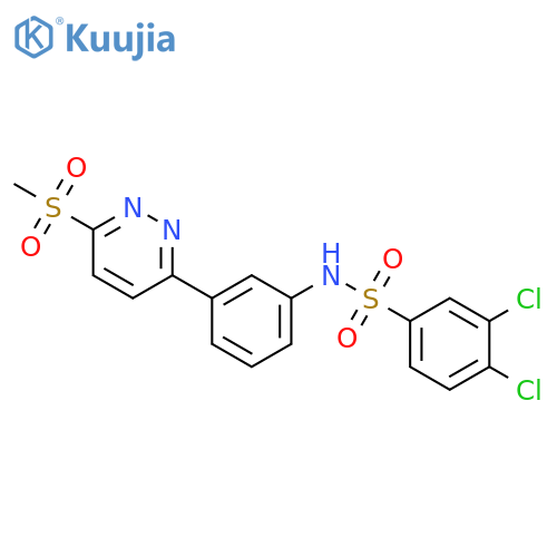 3,4-dichloro-N-3-(6-methanesulfonylpyridazin-3-yl)phenylbenzene-1-sulfonamide structure