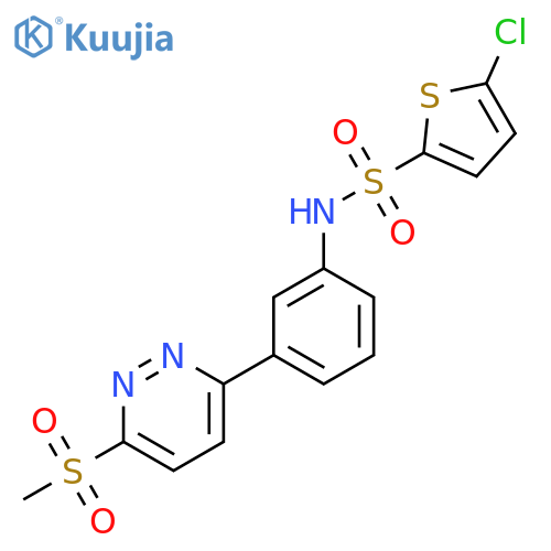 5-chloro-N-3-(6-methanesulfonylpyridazin-3-yl)phenylthiophene-2-sulfonamide structure