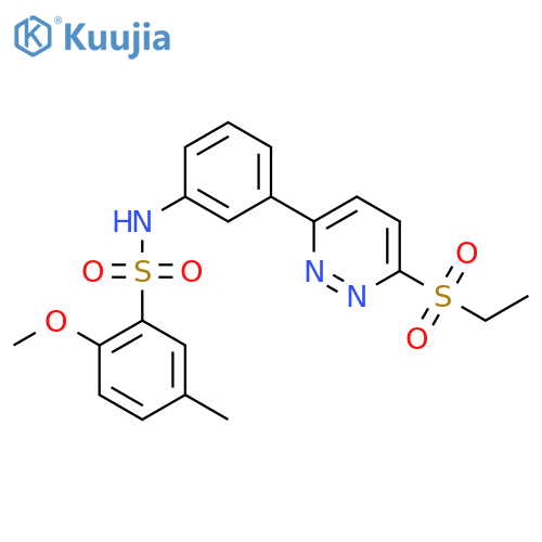 N-{3-6-(ethanesulfonyl)pyridazin-3-ylphenyl}-2-methoxy-5-methylbenzene-1-sulfonamide structure