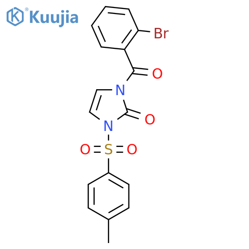 1-(2-bromobenzoyl)-3-(4-methylbenzenesulfonyl)-2,3-dihydro-1H-imidazol-2-one structure