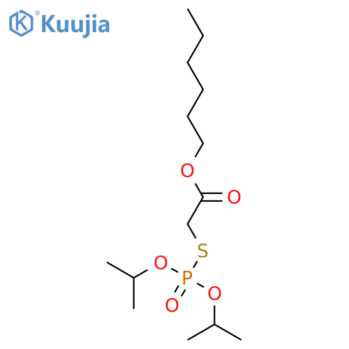Acetic acid, [[bis(1-methylethoxy)phosphinyl]thio]-, hexyl ester structure