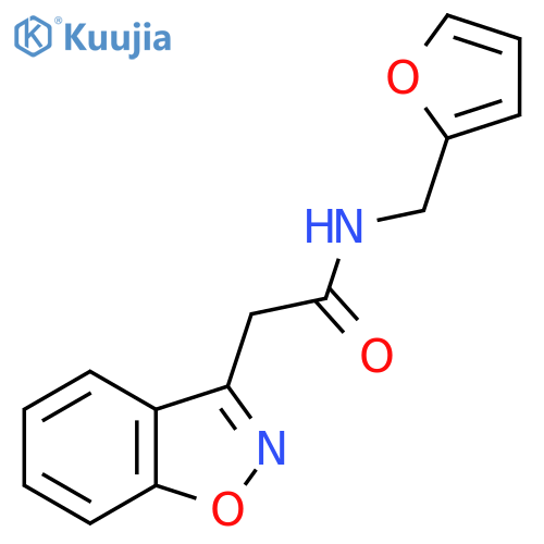 2-(1,2-benzoxazol-3-yl)-N-(furan-2-yl)methylacetamide structure