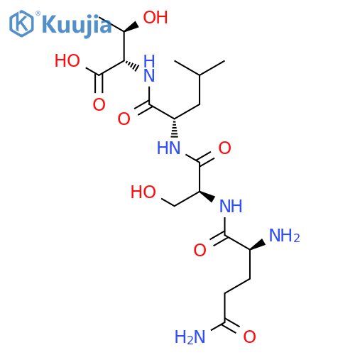 L-Threonine, N-[N-(N-L-glutaminyl-L-seryl)-L-leucyl]- structure