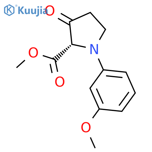 Proline, 1-(3-methoxyphenyl)-3-oxo-, methyl ester structure