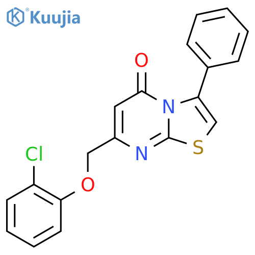 7-[(2-chlorophenoxy)methyl]-3-phenyl-5H-[1,3]thiazolo[3,2-a]pyrimidin-5-one structure
