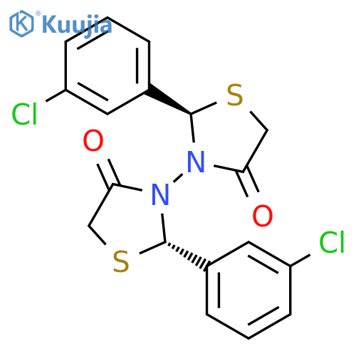 [3,3'-Bithiazolidine]-4,4'-dione, 2,2'-bis(3-chlorophenyl)-, (R*,S*)- (9CI) structure