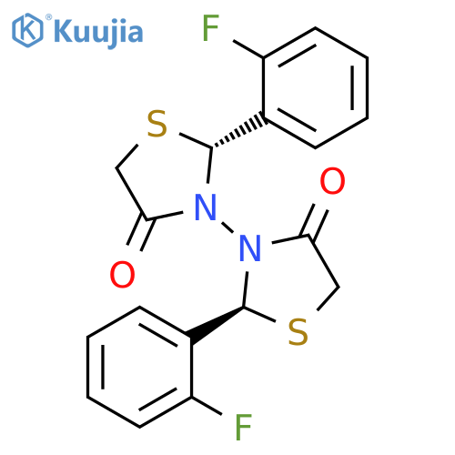 [3,3'-Bithiazolidine]-4,4'-dione, 2,2'-bis(2-fluorophenyl)-, (R*,S*)- (9CI) structure