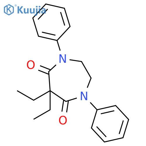6,6-diethyl-1,4-diphenyl-1,4-diazepane-5,7-dione structure
