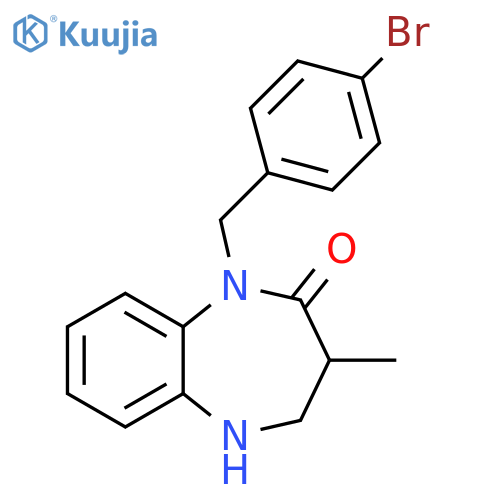 1-(4-bromophenyl)methyl-3-methyl-2,3,4,5-tetrahydro-1H-1,5-benzodiazepin-2-one structure