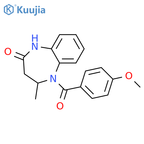 5-(4-methoxybenzoyl)-4-methyl-2,3,4,5-tetrahydro-1H-1,5-benzodiazepin-2-one structure