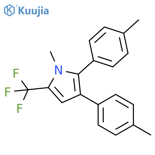 1H-Pyrrole, 1-methyl-2,3-bis(4-methylphenyl)-5-(trifluoromethyl)- structure