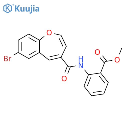 methyl 2-(7-bromo-1-benzoxepine-4-amido)benzoate structure