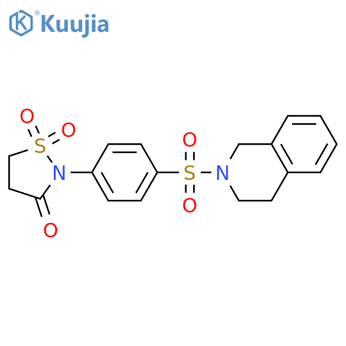 2-4-(1,2,3,4-tetrahydroisoquinoline-2-sulfonyl)phenyl-1lambda6,2-thiazolidine-1,1,3-trione structure
