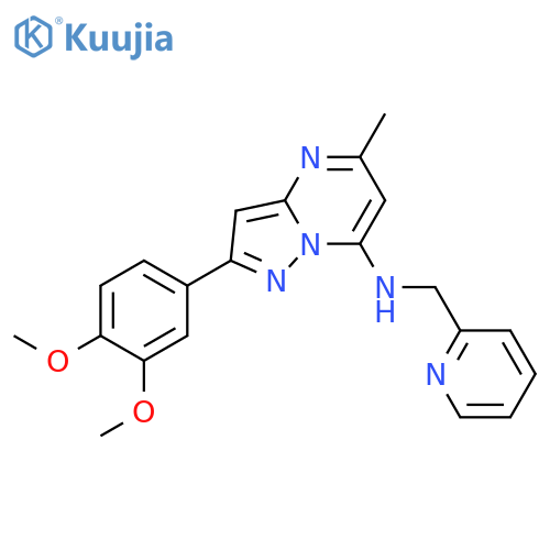 2-(3,4-dimethoxyphenyl)-5-methyl-N-(pyridin-2-yl)methylpyrazolo1,5-apyrimidin-7-amine structure