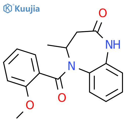 5-(2-methoxybenzoyl)-4-methyl-2,3,4,5-tetrahydro-1H-1,5-benzodiazepin-2-one structure
