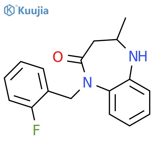 1-(2-fluorophenyl)methyl-4-methyl-2,3,4,5-tetrahydro-1H-1,5-benzodiazepin-2-one structure