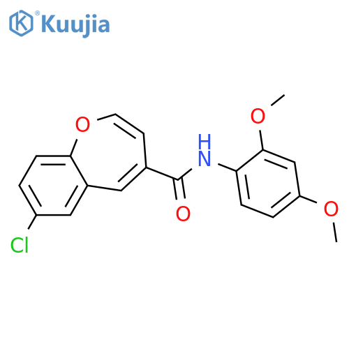 7-chloro-N-(2,4-dimethoxyphenyl)-1-benzoxepine-4-carboxamide structure