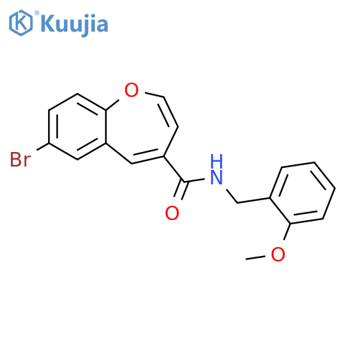 7-bromo-N-(2-methoxyphenyl)methyl-1-benzoxepine-4-carboxamide structure