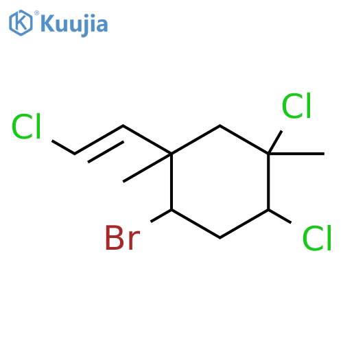 (1S,2S,4R,5R)-2-bromo-4,5-dichloro-1-[(E)-2-chloroethenyl]-1,5-dimethylcyclohexane structure