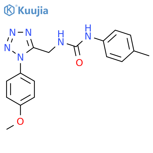 3-{1-(4-methoxyphenyl)-1H-1,2,3,4-tetrazol-5-ylmethyl}-1-(4-methylphenyl)urea structure