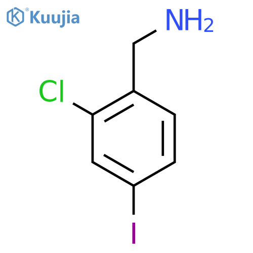 (2-chloro-4-iodophenyl)methanamine structure