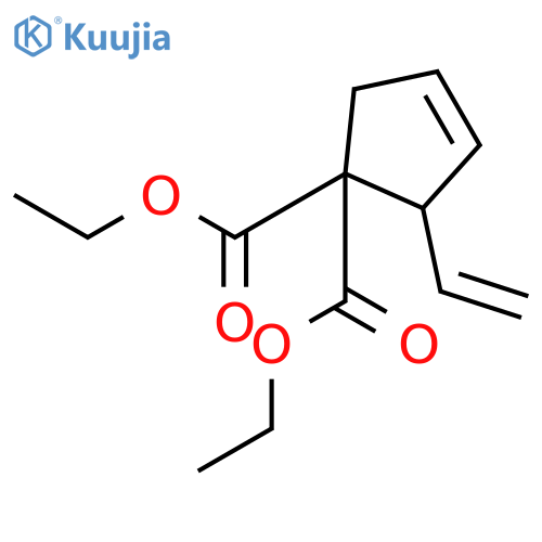 3-Cyclopentene-1,1-dicarboxylic acid, 2-ethenyl-, diethyl ester structure