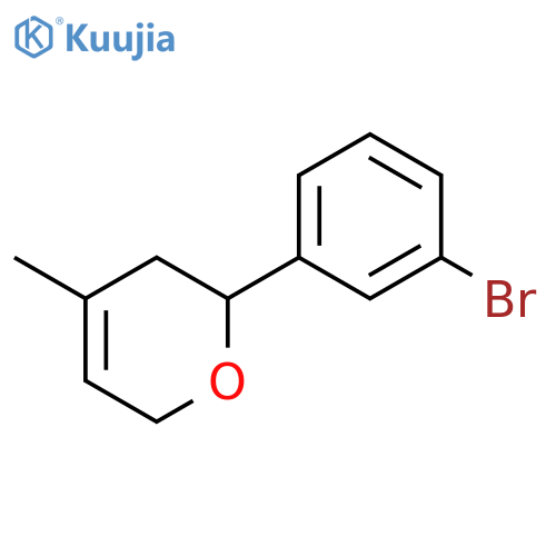 2H-Pyran, 2-(3-bromophenyl)-3,6-dihydro-4-methyl- structure