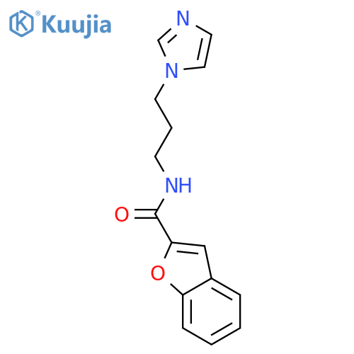 2-Benzofurancarboxamide, N-[3-(1H-imidazol-1-yl)propyl]- structure