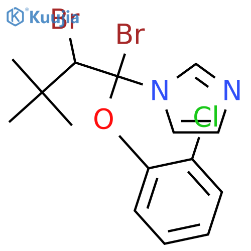 1H-Imidazole, 1-[1,2-dibromo-1-(2-chlorophenoxy)-3,3-dimethylbutyl]- structure