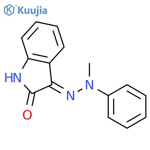 1H-Indole-2,3-dione, 3-(methylphenylhydrazone) structure