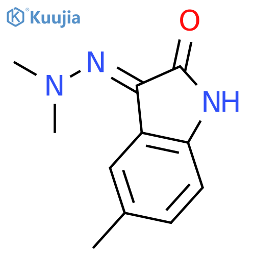 1H-Indole-2,3-dione, 5-methyl-, 3-(dimethylhydrazone) structure
