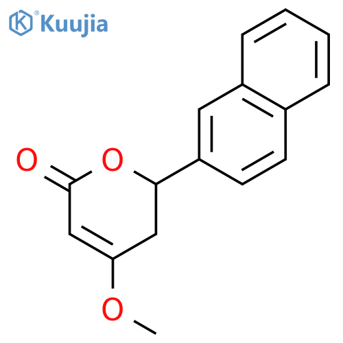 2H-Pyran-2-one, 5,6-dihydro-4-methoxy-6-(2-naphthalenyl)- structure