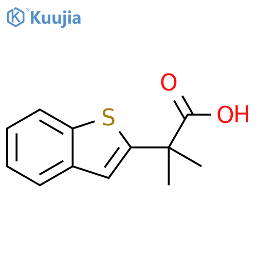 2-(1-benzothiophen-2-yl)-2-methylpropanoic acid structure