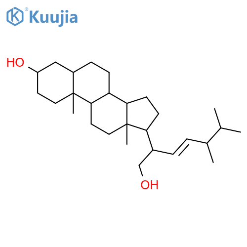 (20R,22E)-24-methylcholest-22-ene-3beta,21-diol structure