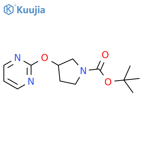 Tert-butyl 3-(pyrimidin-2-yloxy)pyrrolidine-1-carboxylate structure