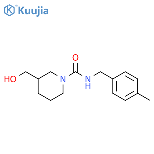 3-(hydroxymethyl)-N-(4-methylphenyl)methylpiperidine-1-carboxamide structure