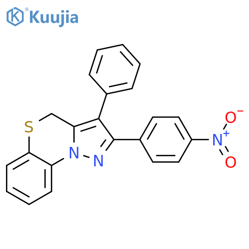 4H-Pyrazolo[5,1-c][1,4]benzothiazine, 2-(4-nitrophenyl)-3-phenyl- structure