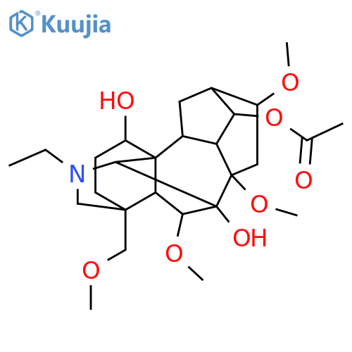 20-Ethyl-1,7-dihydroxy-6,8,16-trimethoxy-4-(methoxymethyl)aconitan-14-yl acetate structure