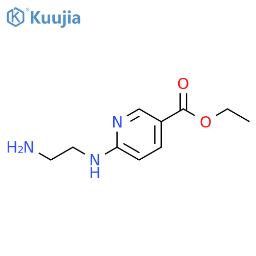 3-Pyridinecarboxylic acid, 6-[(2-aminoethyl)amino]-, ethyl ester structure