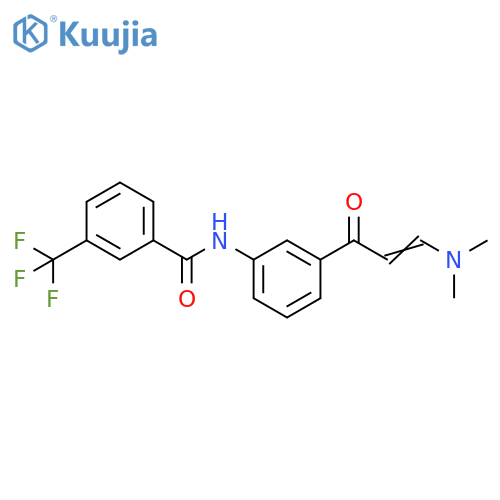 N-[3-[3-(Dimethylamino)-1-oxo-2-propen-1-yl]phenyl]-3-(trifluoromethyl)benzamide structure