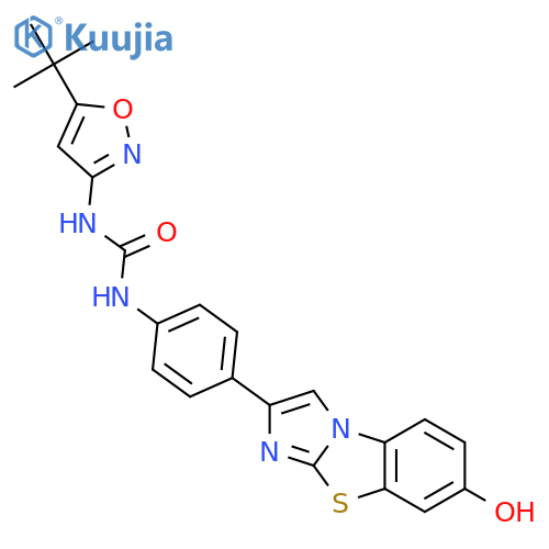 Urea,N-[5-(1,1-dimethylethyl)-3-isoxazolyl]-N'-[4-(7-hydroxyimidazo[2,1-b]benzothiazol-2-yl)phenyl]- structure