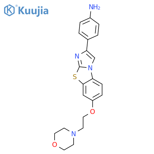 Benzenamine,4-[7-[2-(4-morpholinyl)ethoxy]imidazo[2,1-b]benzothiazol-2-yl]- structure