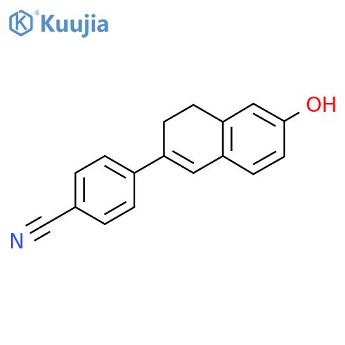4-(6-Hydroxy-3,4-dihydronaphthalen-2-yl)benzonitrile structure