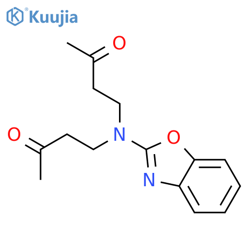 2-Butanone, 4,4'-(2-benzoxazolylimino)bis- structure
