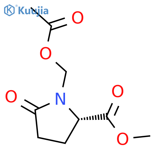 L-Proline, 1-[(acetyloxy)methyl]-5-oxo-, methyl ester structure