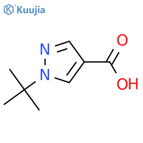 1-Tert-butyl-1H-pyrazole-4-carboxylic acid structure