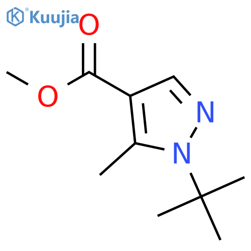 Methyl 1-(tert-butyl)-5-methyl-1H-pyrazole-4-carboxylate structure