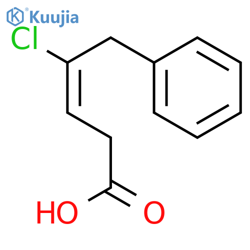 3-Pentenoic acid, 4-chloro-5-phenyl-, (E)- structure